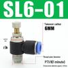 Air Tube Speed Control Connector JSC8-02 Throttle Valve SL6-M5/4/10-01-02