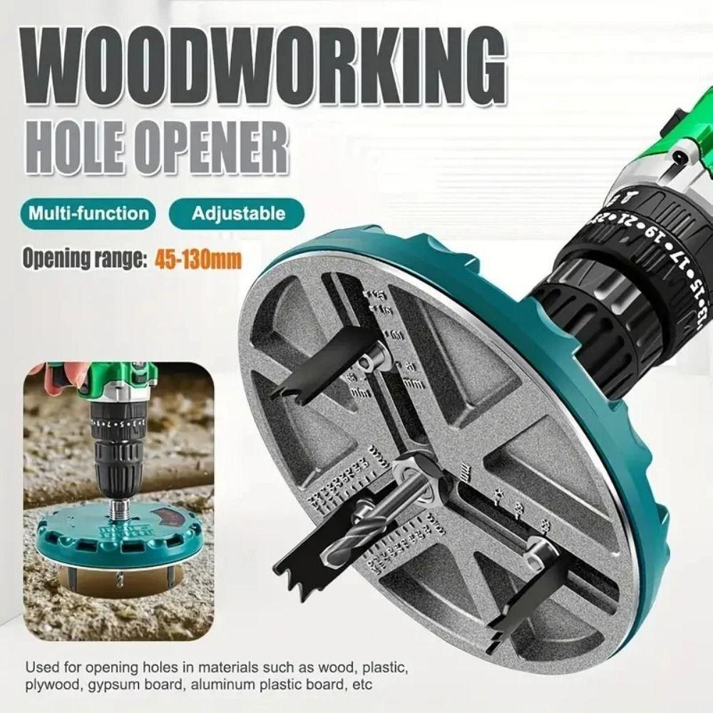 

Efficient Punch Adjustable Hole Opener Positioning Bit Electric Drill Drilling Bit Tool Plastic Hole Driller