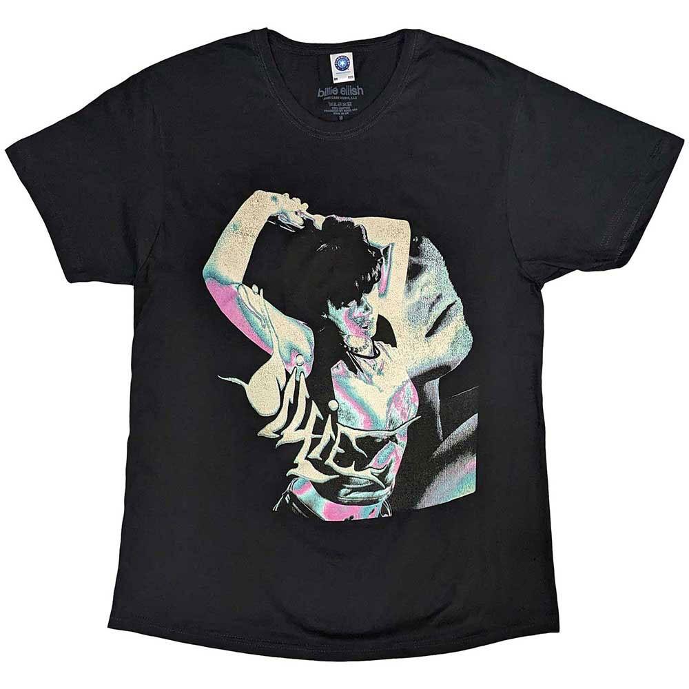 Men s Billie Eilish Portrait T-shirt Small Grey 2XL