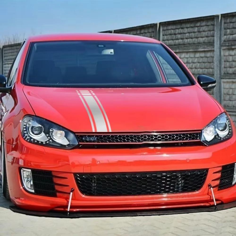 Car Hood Racing Style Sticker For Volkswagen VW Golf 8 7 5 6 R GTI MK8 MK7 MK5 MK6 MK4 Vinyl Film Decor Decals Auto Accessories