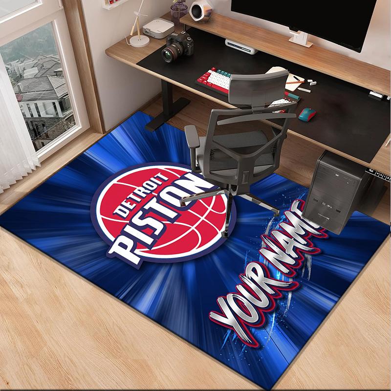 Custom NameDetroit Basketball Art Carpet, Indoor Rug, Chair Rug, Living Rooms, Doormat Made From Polyester Home Decor Birthday Christmas Gifts