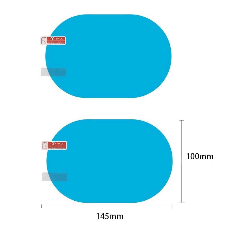 2PC Car Rearview Mirror Protective Film Antimist  Anti Glare Waterproof Rainproof Rearview Window