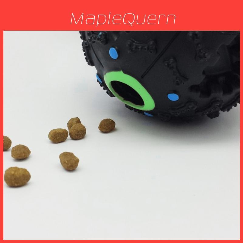 Enamel Rubber Squeak Toy Treat Dispenser Chew Resistant Interactive Dog Toy For Puppy Training
