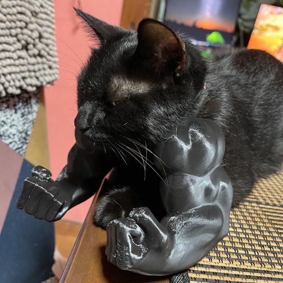 Braț Muscular de Pisică Braț de Gât Imprimat 3D cu Mușchi Animal de Companie Accesorii Costum Cosplay pentru Halloween Consumabile pentru Petrecere de Ziua de Naștere