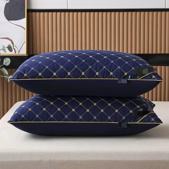 

Незминаючі Високі Подушки Пара з Наволочками - Підтримка Шиї Готельного Якості Перо та Бавовна з Шовком для Домашнього Використання High Pillow 950g Single with Case