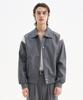 Trip Le Sens Unisex Stitch Over Varsity Jacket_Gray