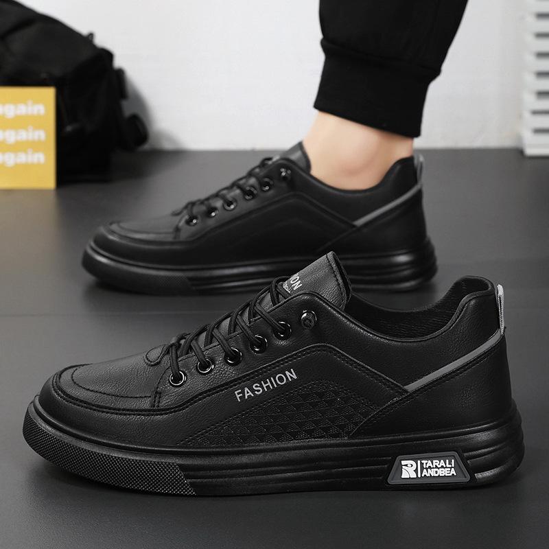 Putian Men's Shoes New Breathable Little White Shoes Men's Trend Versatile Sports Shoes Flat Casual Board Shoes Leather Tide Waterproof