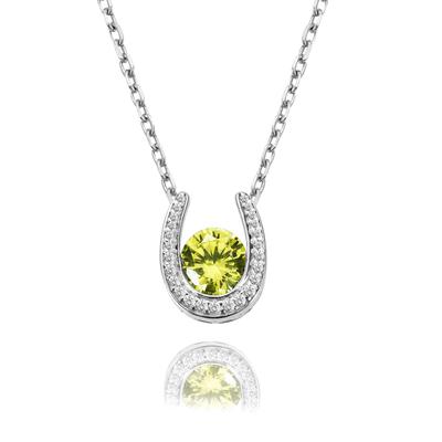 Necklace for Horseshoe Necklace for November Popular Highest Quality Silver Hypoallergenic Birthday Gift [BYFDIY] Women, Women, Topaz, Pendant,