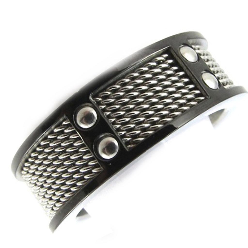 Steel Ring 'Peaceful' Black Silver - 8 Mm