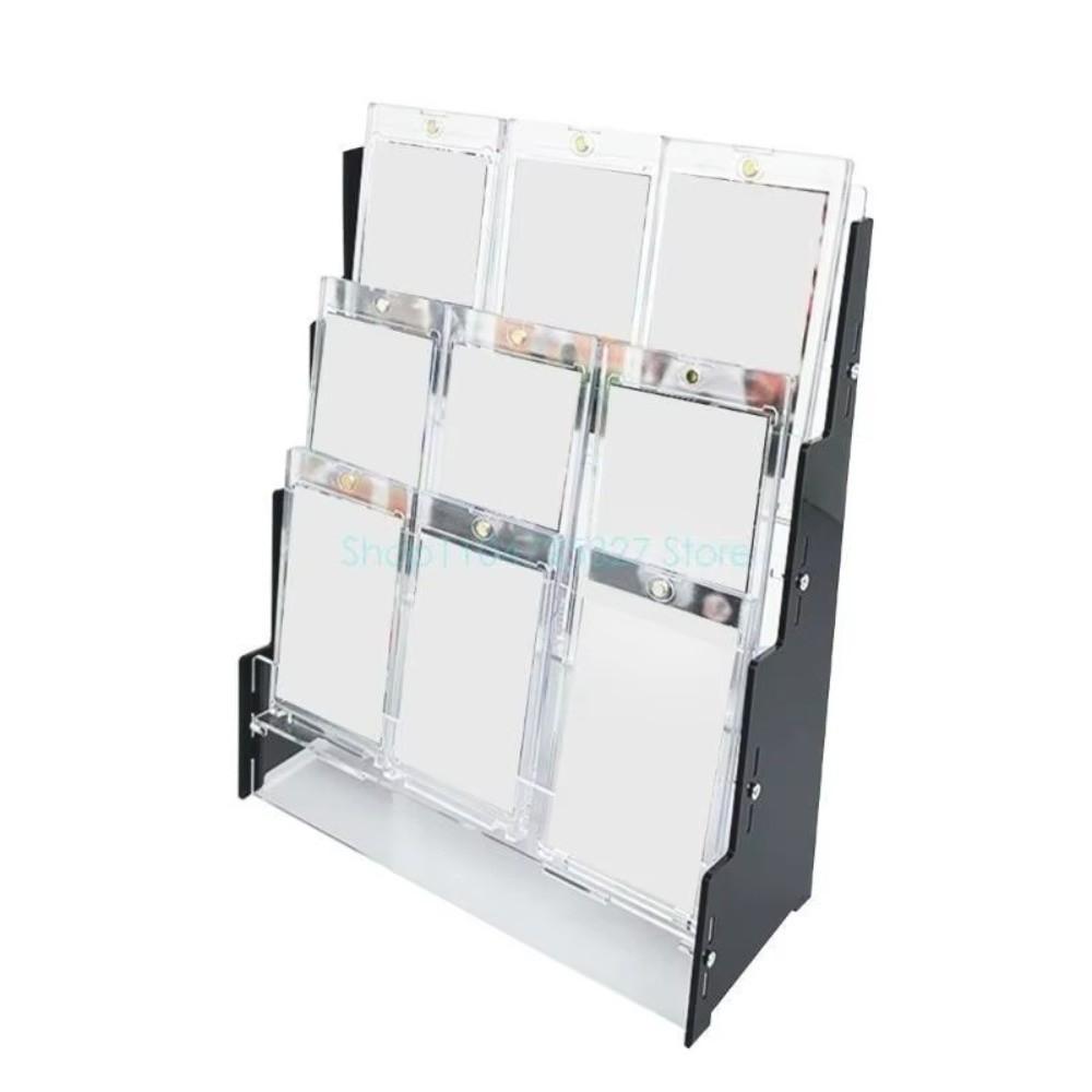 3 Layers Baseball Card Storage Rack Acrylic Clear Display Card Display Shelf Compact Removable Display Cabinet Craft Fairs