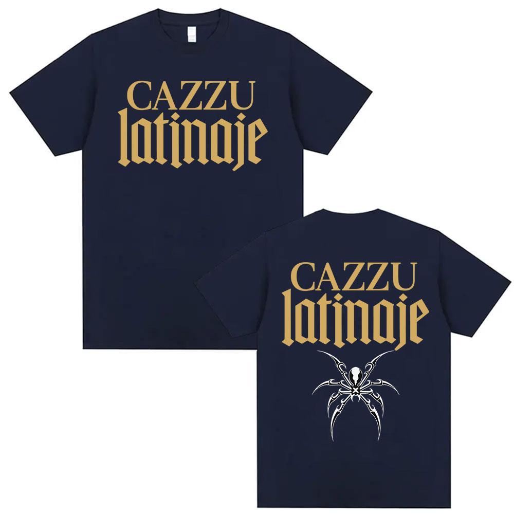Singer CAZZU Latinaje Album 2026 Letters Print Tshirt Unisex Women Fashion Hip Hop Street Tshirts Summer Tops 100 Cotton T Shirt