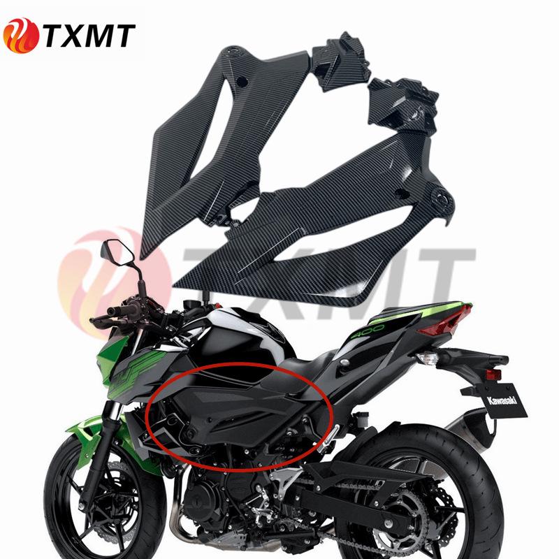 Kawasaki Z400 Carbon Fiber Fairing Set: Includes Full Fairing, Fuel Tank Cover, Fender, Air Scoop.