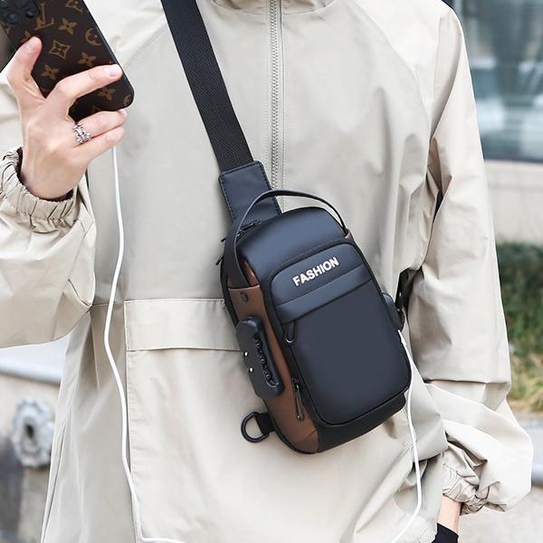 Diagonal Bag Men's Advanced Chest Bag Outside Waterproof Shoulder Backpack Portable Mobile Phone Passport Bag