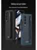 Frosted Pure Color Pen Slot Protective Case for Samsung Fold4