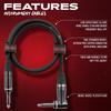 Cableworks by Gator Cases Composer Series Shielded Cable for GuitarBass (30ft SL) GCWC-INS-30RA