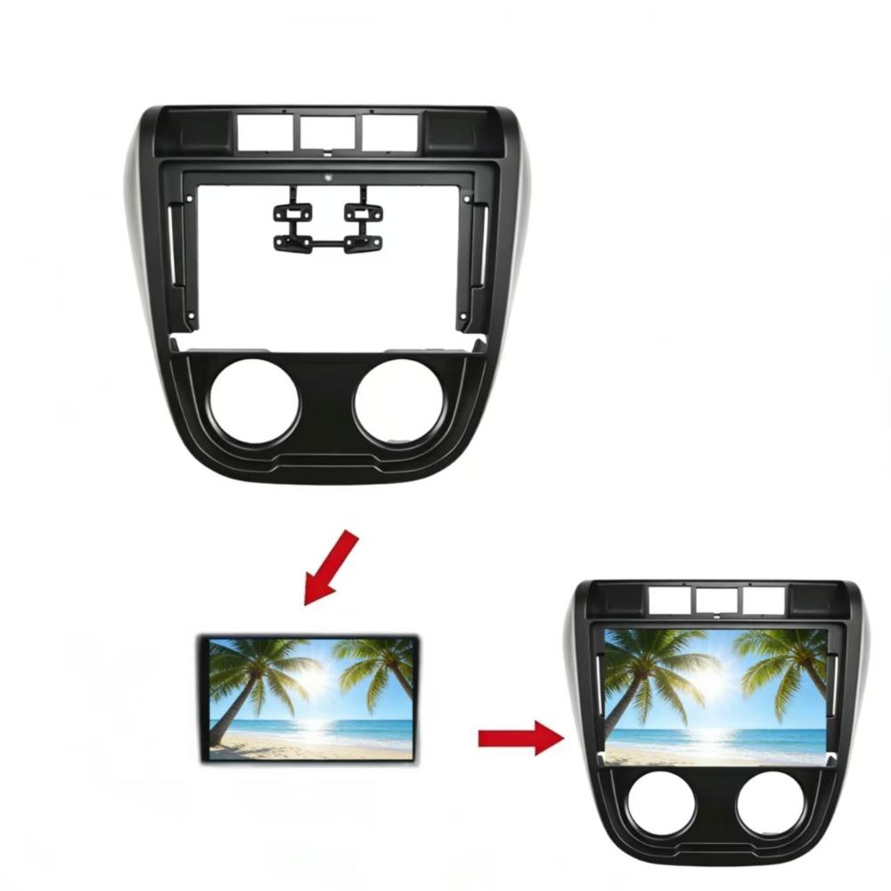 9INCH Car Fascias for Volkswagen SPACEFOX/SPACECROSS 2007 Auto Radio Dashboard Panel Frame Kit