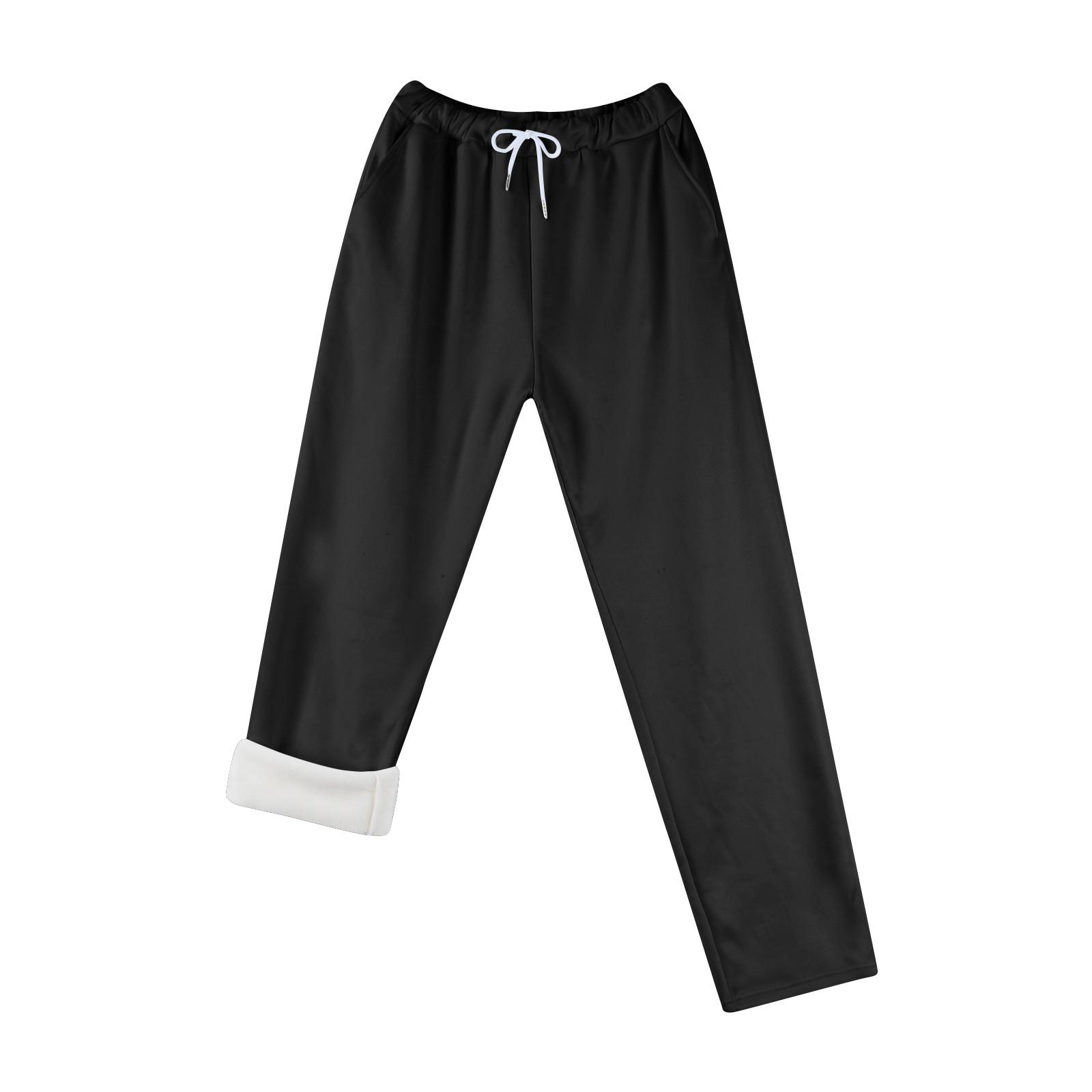 

Женские модные свободные однотонные спортивные штаны на шнурке, повседневные брюки с карманами L чёрный