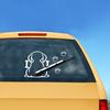 3Pcs/Set Car Funny Sticker Sun-proof Fine Workmanship Waterproof Puppy Dog Car Rear Windshield Decals for Automobile