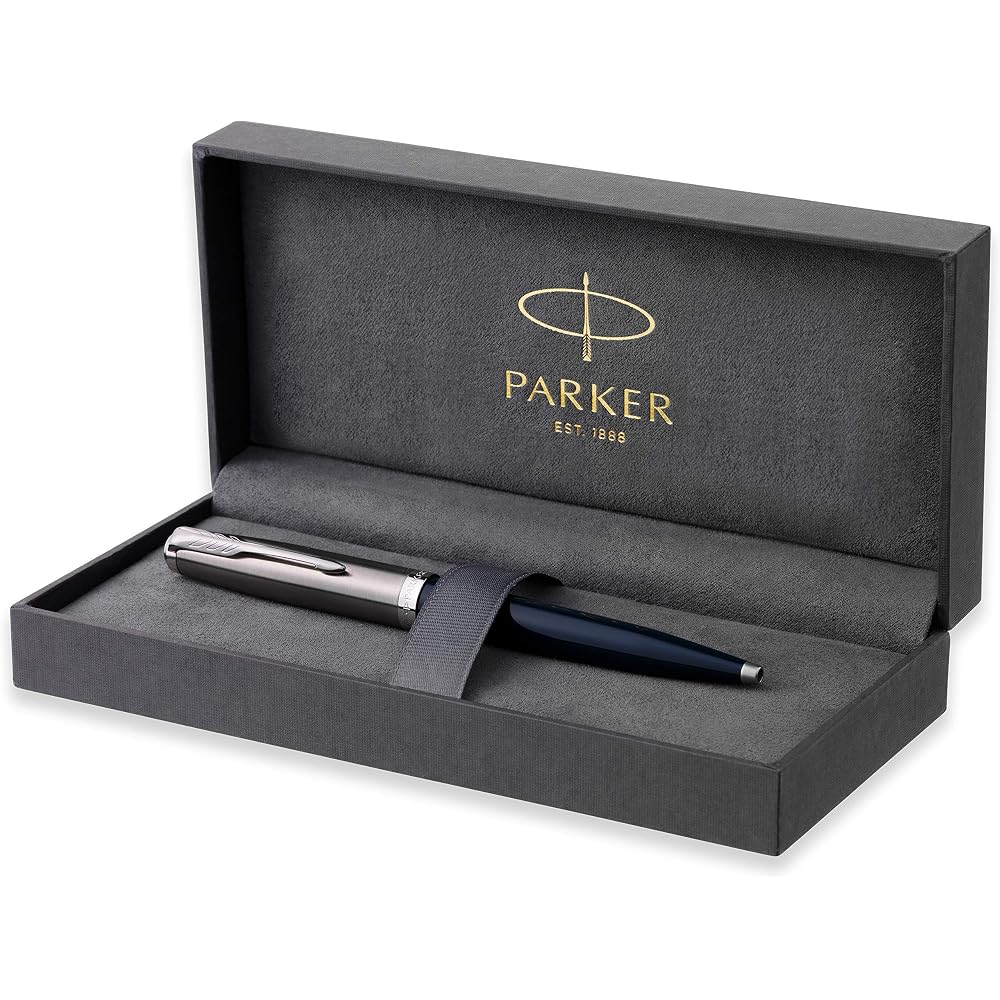PARKER Parker Ballpoint Pen 51 Midnight Blue CT Medium, Permanent Imported in Gift Box 2123505Z