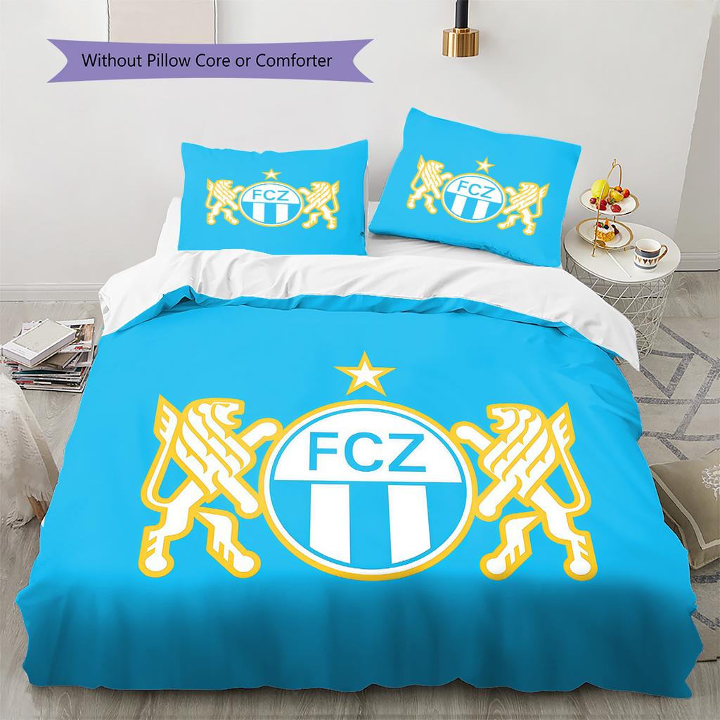 FC Luzern  Pattern Bedding Quilt Set Quilt Cover Pillowcase Home Decoration Birthday Gift (1 * duvet cover + 2 * pillowcase, without core)