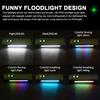 Multifunctional EDC Flat LED Flashlight with Green Beam Rechargeable RGB Side Light Outdoor Waterproof Lantern Camping Hiking