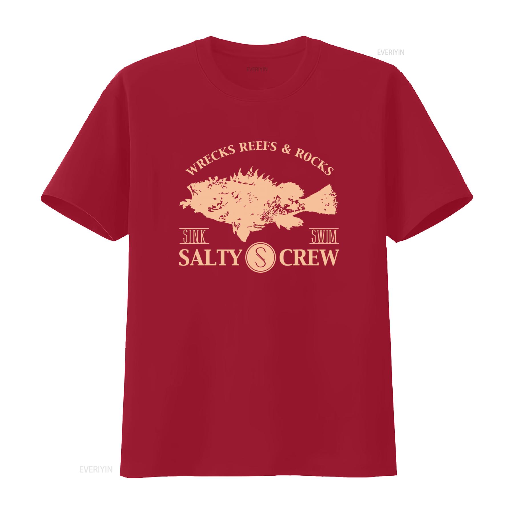 

Salty Crew Mens T Shirt Small Black 100 Cotton Big Fish Wrecks Reefs Rocks Sink Swim Design vintage Washed Stylish Slightly S