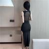 Seductive Women's See-Through Bodycon Dress - Sexy Nightclub Slimming Long Dress