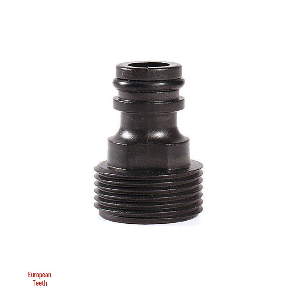 3/4 External Thread Interface 6-Point Universal Car Wash Water Gun Connector, ABS Plastic Sprinkler Irrigation Nipple.