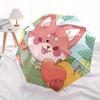 1pc Lively Fox Automatic Opening and Closing Folding - A Good Choice for Gifts, Fashionable and Convenient Umbrella With Cute Cartoon Characters, Dura