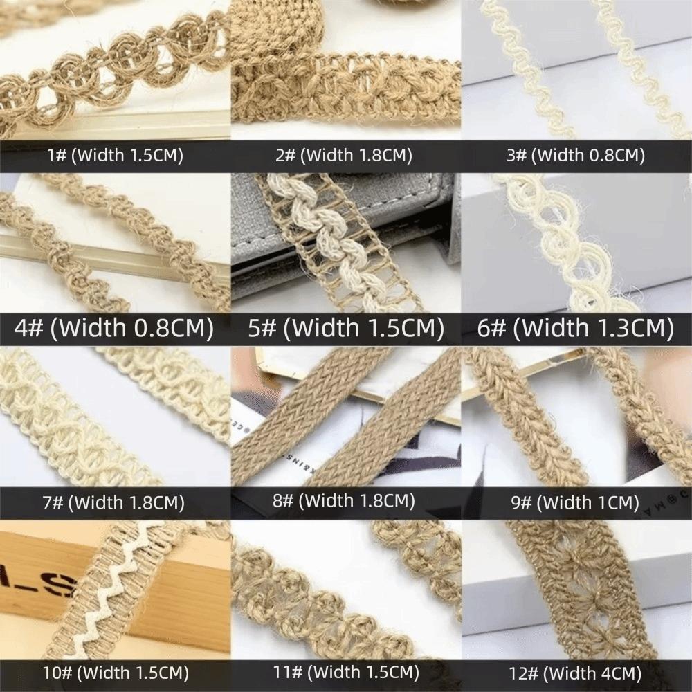 10 Meter Burlap Ribbons Handicraft Weavin Jute Yarn Retro Jute Burlap Ribbons  DIY Arts