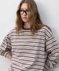 ATELIER NAIN Multi Stripe Soft Boxi Tee (T-7197)