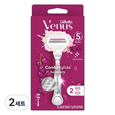 Gillette Venus Olay Sugarberry Holicí strojek + 2 holicí hlavice, 1 sada, 2 kusy, Korejská holicí hlavice