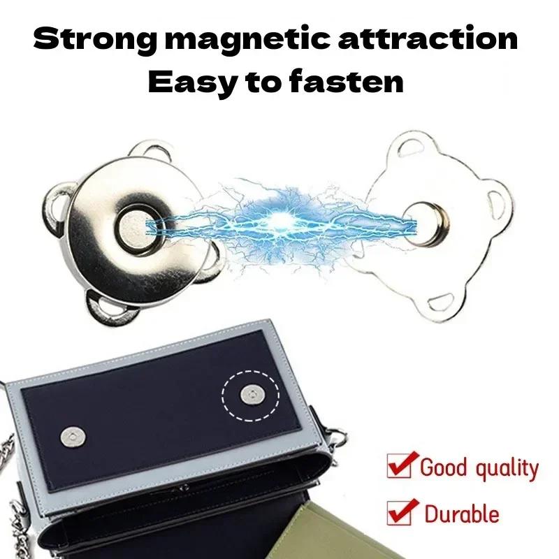 1/100Set Magnetic Snap Button Metal Invisible Sew on Button Lock Clasps Fasteners for Purse Bags Clothes Craft DIY Accessories