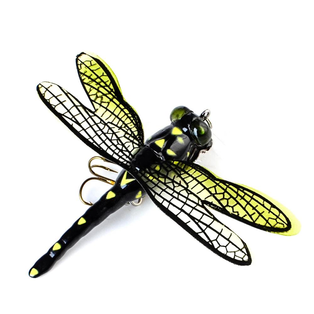 1PC Fishing Bait Lure Hook Weight Dragonfly Floating Fly Fishing Lure 6g 75mm Artificial Bait for Trolling Hard Lure Hook Lure