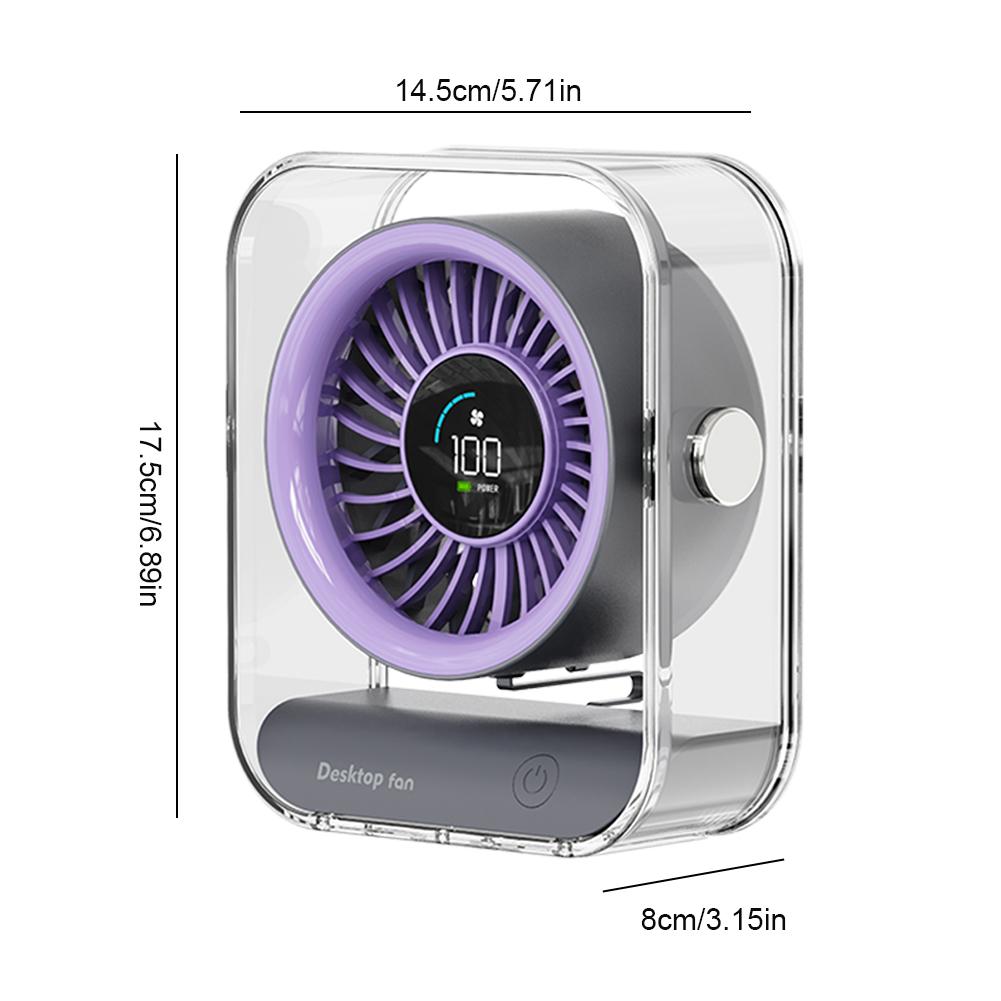 Portable Desk Fan Ultra-Quiet Fans USB/Rechargeable 30° Rotation Portable Table Desktop Air Circulator Fan for Home and Office