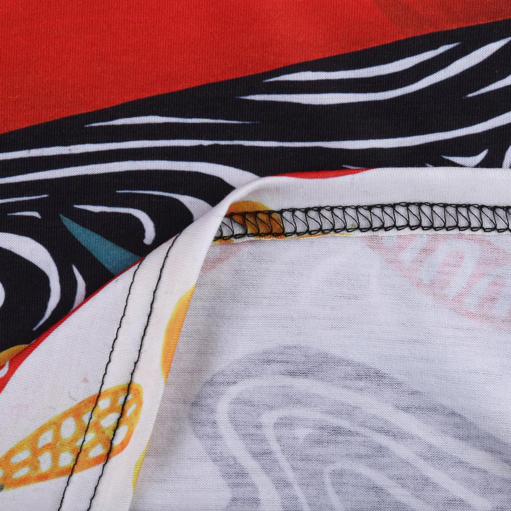 Men's Summer Casual 3D Printed Short Sleeve Round Neck Top T-shirt Blouse