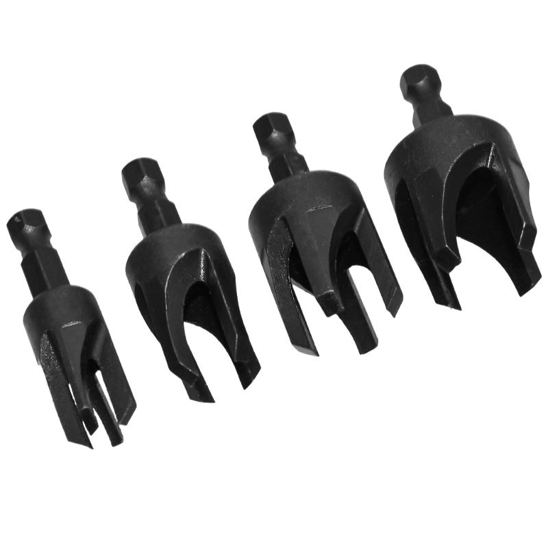 8Pcs Wood Plug Cutter Straight and Taper ClawDrill Bit Set Woodworking Hole Saw Cutting Tool 5/8" 1/2" 3/8" 1/4"