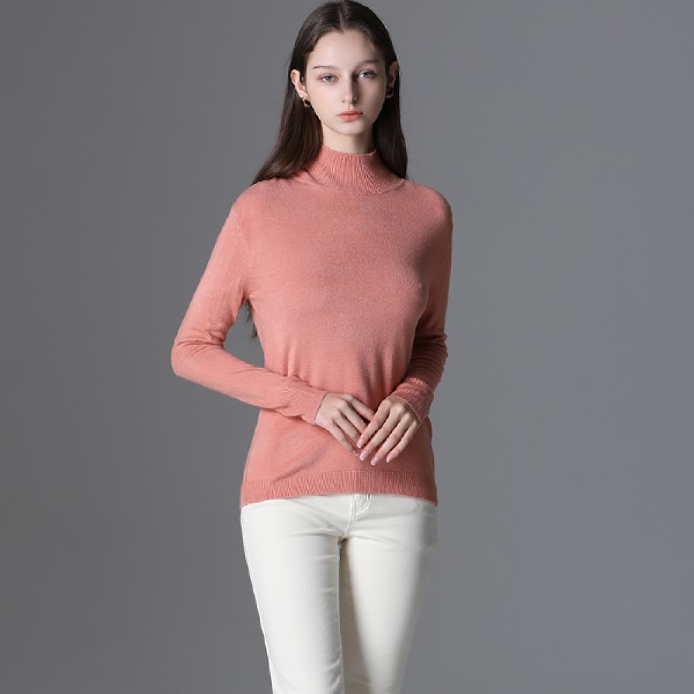 

She S miSS Back Slit Half Neck Knit Price 118 000 Won MELANGE PINK (MP)/55