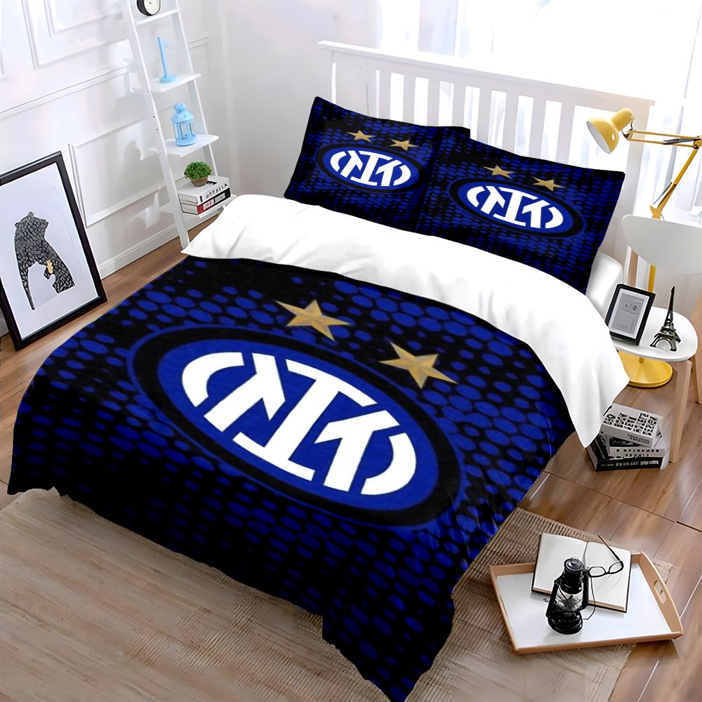 Inter Milan Logo Bedding Set Bedding set (1 duvet cover, 2 pillowcases, duvet not included)