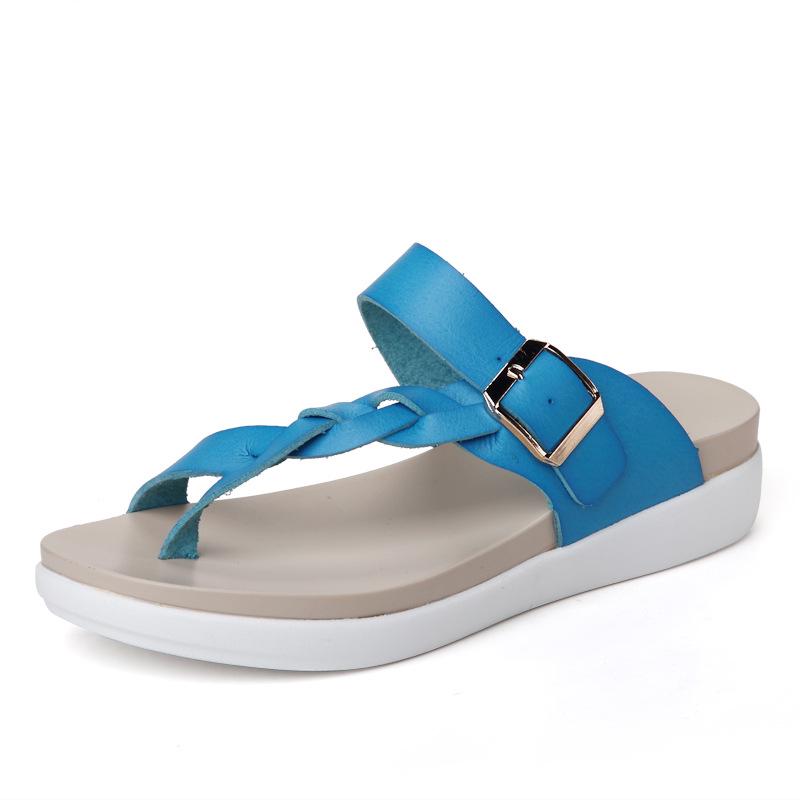 WTEMPO Brand New Women Sandals Casual Women Shoes Summer Flat Sandals Fashion Buckle White Ladies Sa