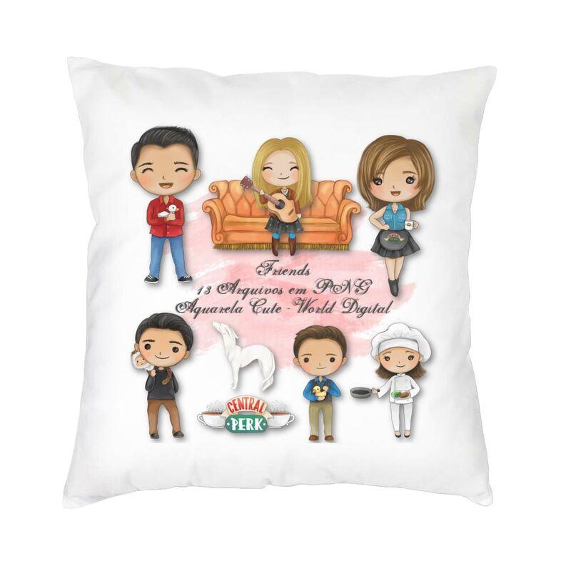 Classic Friends TV Show Cushion Cover Two Side 3D Printing Floor Pillow Case for Living Room Custom Pillowcase Home Decoration