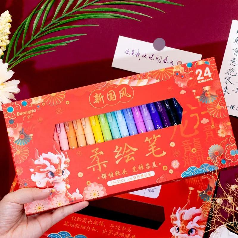 6/12/24 Colors Soft Brush Tip Marker Pens, Flexible Artist Markers for Journaling, Hand Lettering, Calligraphy & Drawing