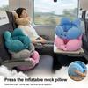 Ergonomic Inflatable Neck Pillow Foldable U Shaped Pillow Portable Headrest  Camping