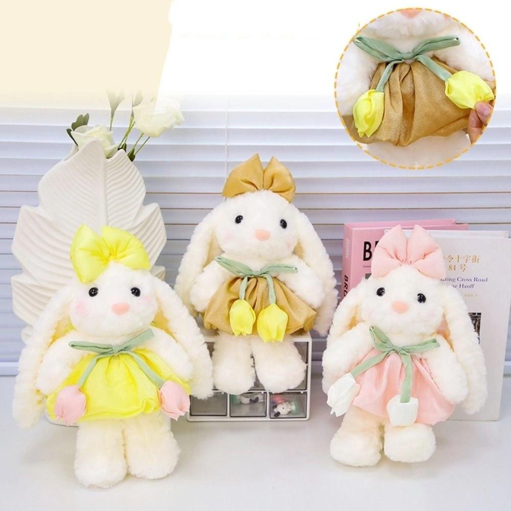 Big Ear Bunny Plush Doll Bow Tie Rabbit Plush Toy Cute Stuffed Animals Rabbit Toy  Birthday Parties