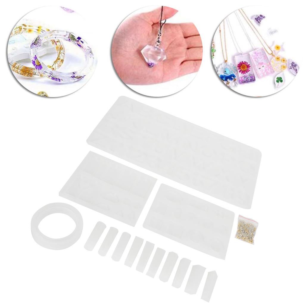 Silicone Letter Numbers Molds Reusable DIY Craft Tool for Jewelry Keychain Pendant Ornaments