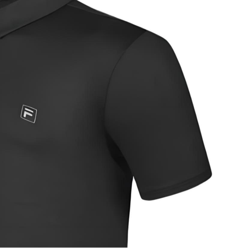 FILA Golf Series Quick-Dry Training Short Sleeve Polo Shirt Men tops Deep-Black A61M425103F-BK