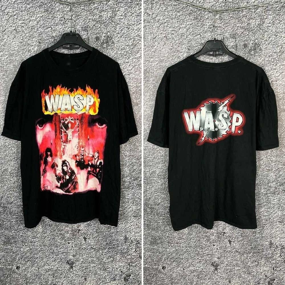 2 Sides WASP Band Black Cotton All size S5XL Unisex TShirt Unisex T-Shirt S