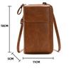 Fashionable Multi Functional Crossbody Bag Purse PU Leather Retro Style Mobile Phone Bag Solid Color Womens Casual Shoulder Bag