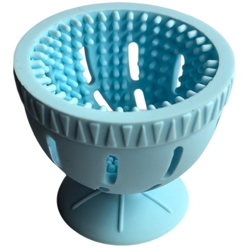 

Soft Silicone Eggs Scrubber Dishwasher Safe Gentle Bristles Cleaning Brush Kitchen Utensil With Ergonomic Grip синий