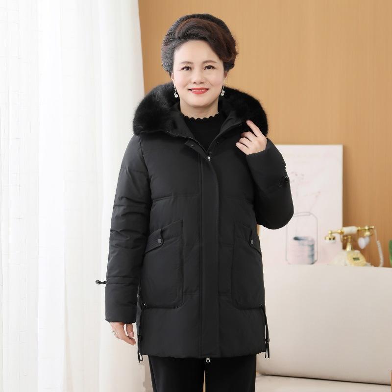 New Large Size Middle-aged Mother Winter Down Jacket Women's Winter Elderly Thickened Cotton Coat